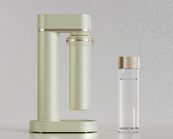 Nueva actualización de fabricante de agua de soda, fabricante de refrescos para el hogar sostenible, botella de refresco de vidrio portátil